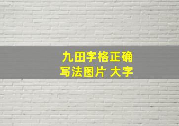 九田字格正确写法图片 大字